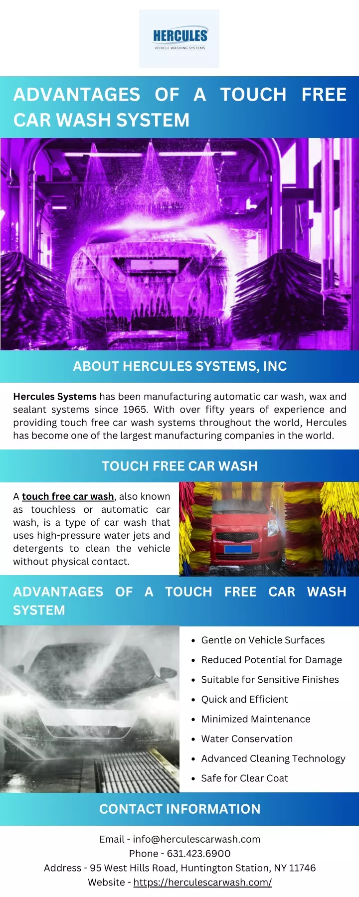 advantages of a touch free car wash system