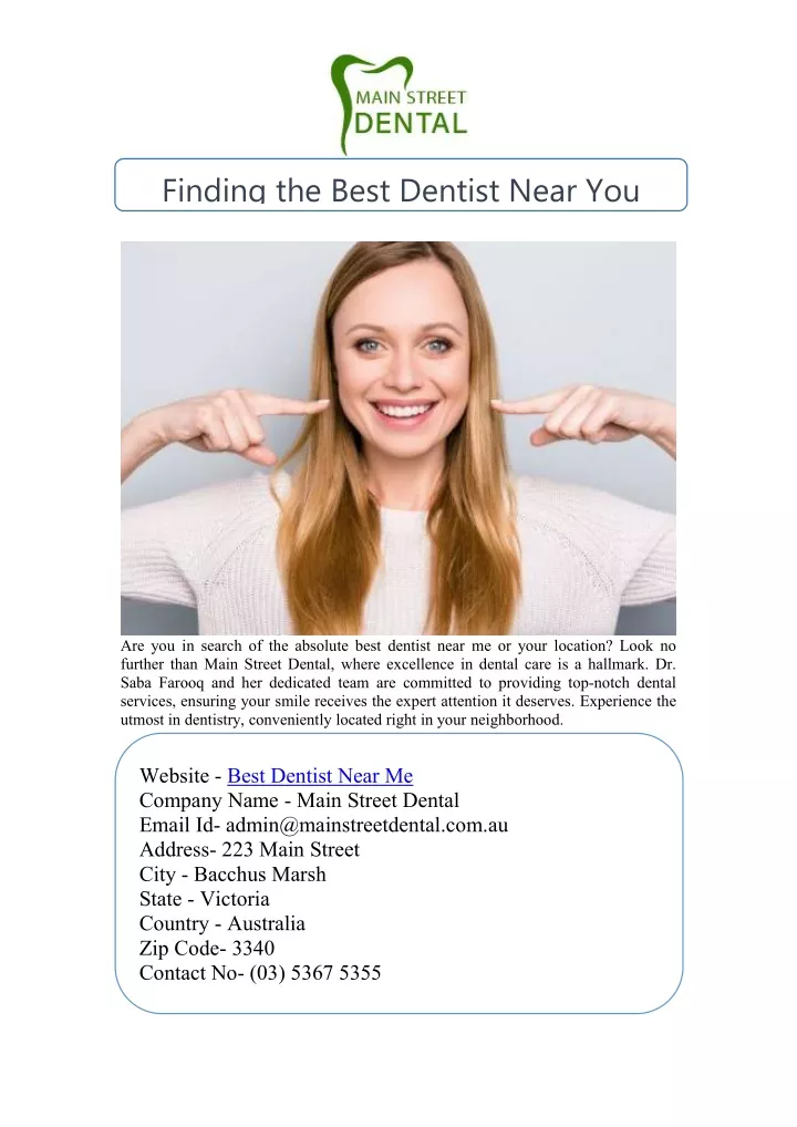 finding the best dentist near you