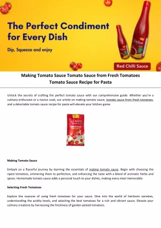 Making Tomato Sauce Tomato Sauce from Fresh Tomatoes Tomato Sauce Recipe for Pasta