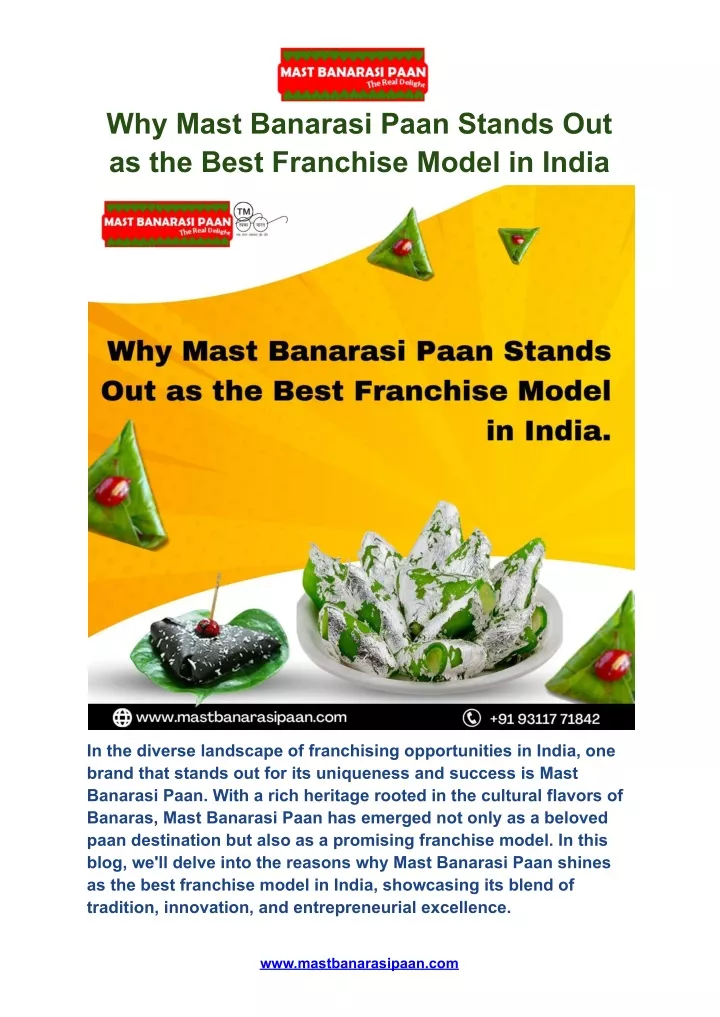 why mast banarasi paan stands out as the best