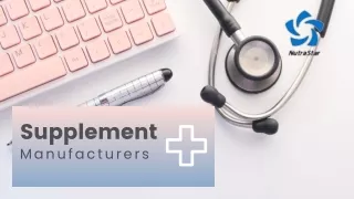 Supplement Manufacturers | Nutrastar