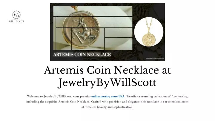 artemis coin necklace at jewelrybywillscott