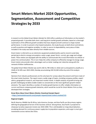 smart meters market 2024 opportunities