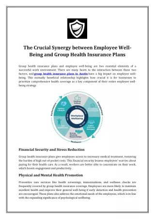 The Crucial Synergy between Employee Well-Being and Group Health Insurance Plans