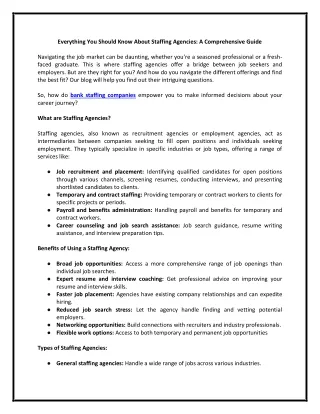 everything you should know about staffing