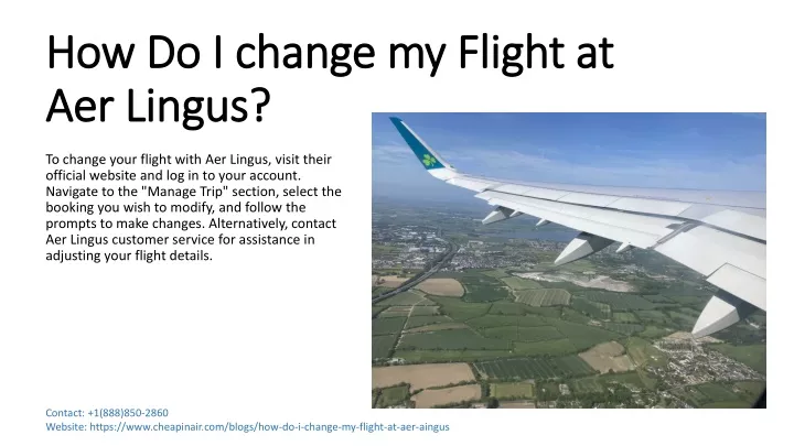 how do i change my flight at aer lingus