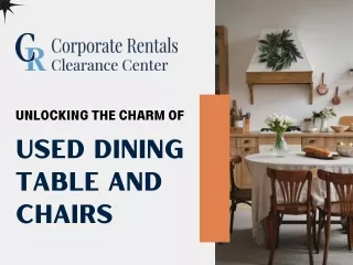 Unlocking the Charm of Used Dining Table and Chairs