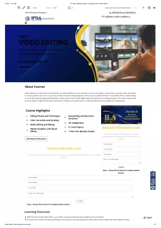 #1 Video Editing Institute in Kalkaji Delhi- IFDA Institute