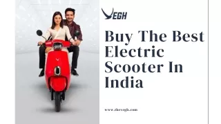 Buy The Best Electric Scooter In India