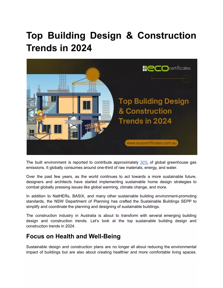 top building design construction trends in 2024