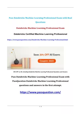 pass databricks machine learning professional