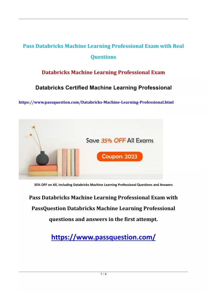 pass databricks machine learning professional