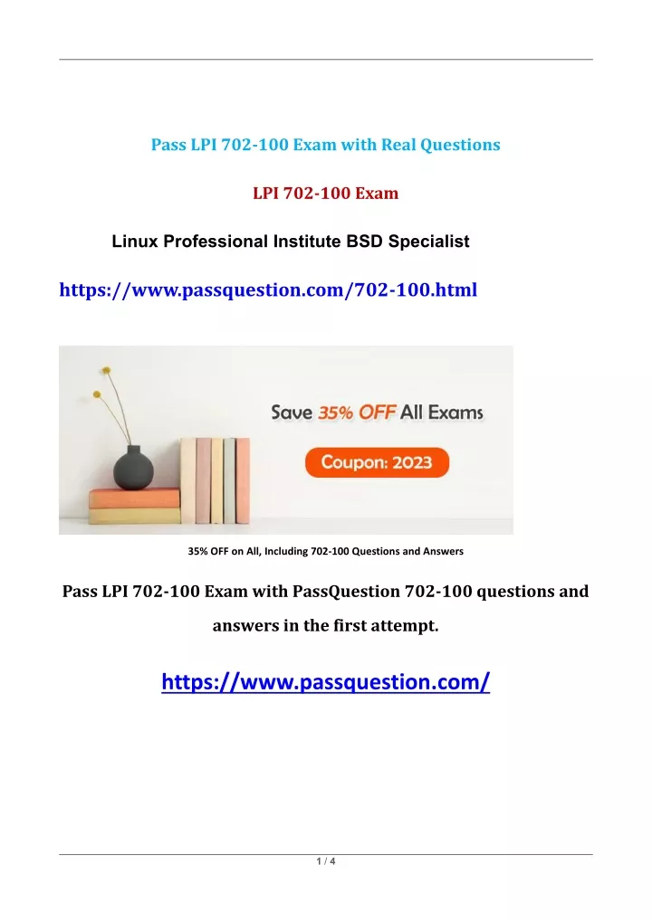 pass lpi 702 100 exam with real questions