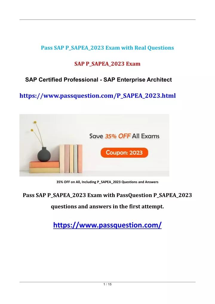 PPT SAP Enterprise Architect P_SAPEA_2023 Exam Questions PowerPoint