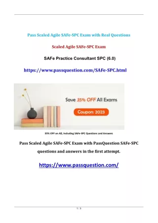 pass scaled agile safe spc exam with real