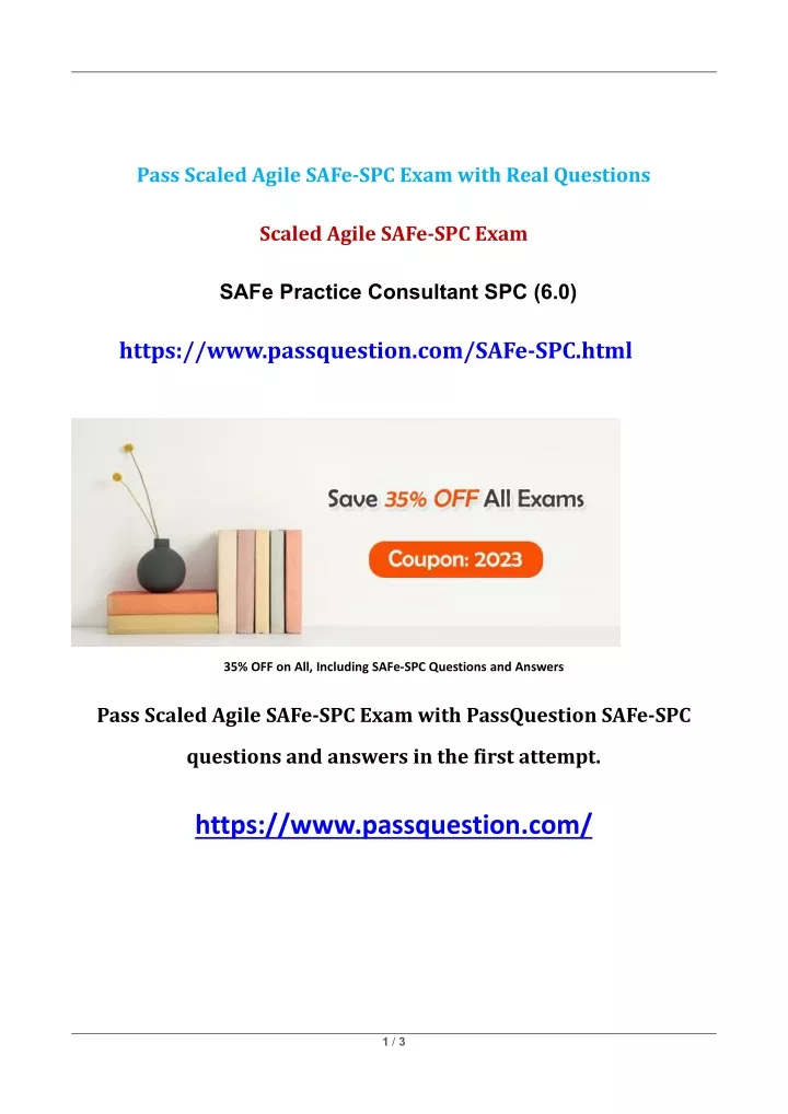 PPT Scaled Agile SAFeSPC Practice Test Questions PowerPoint Presentation ID12801275