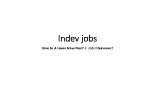 How to Answer New Normal Job Interviews