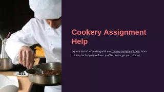 Cookery Assignment Help