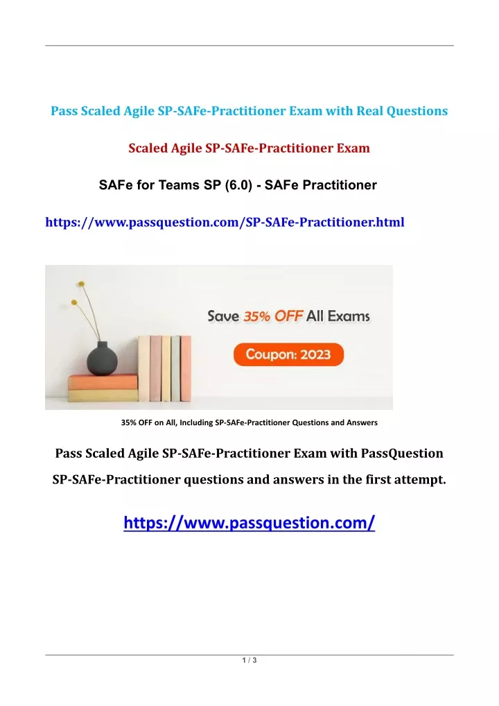 pass scaled agile sp safe practitioner exam with