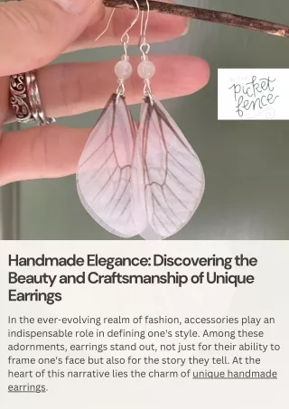 Handmade Elegance Discovering the Beauty and Craftsmanship of Unique Earrings