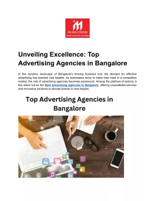 Unveiling Excellence_ Top Advertising Agencies in Bangalore (1)