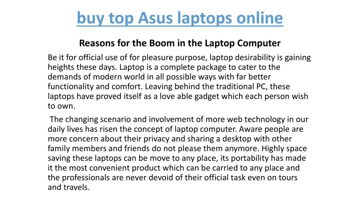 buy top asus laptops online