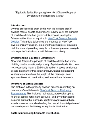 Bronx New York Divorce Lawyers