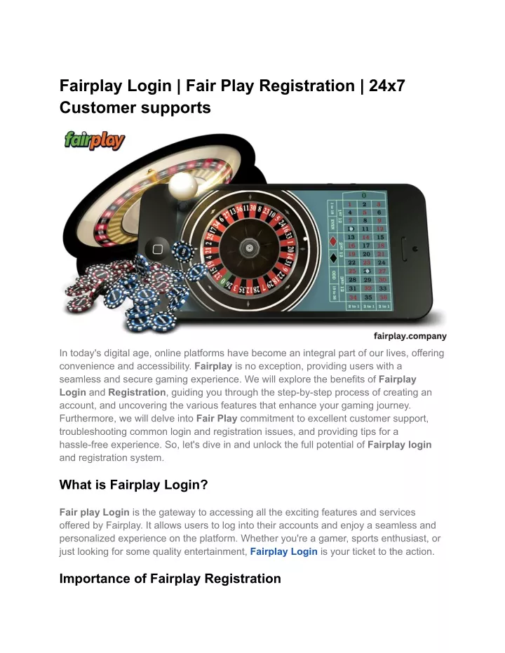 fairplay login fair play registration 24x7