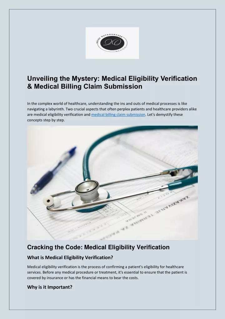 unveiling the mystery medical eligibility