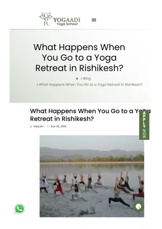 What Happens When You Go to a Yoga Retreat in Rishikesh?