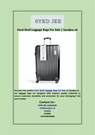 Hard Shell Luggage Bags For Sale  Syedjee uk