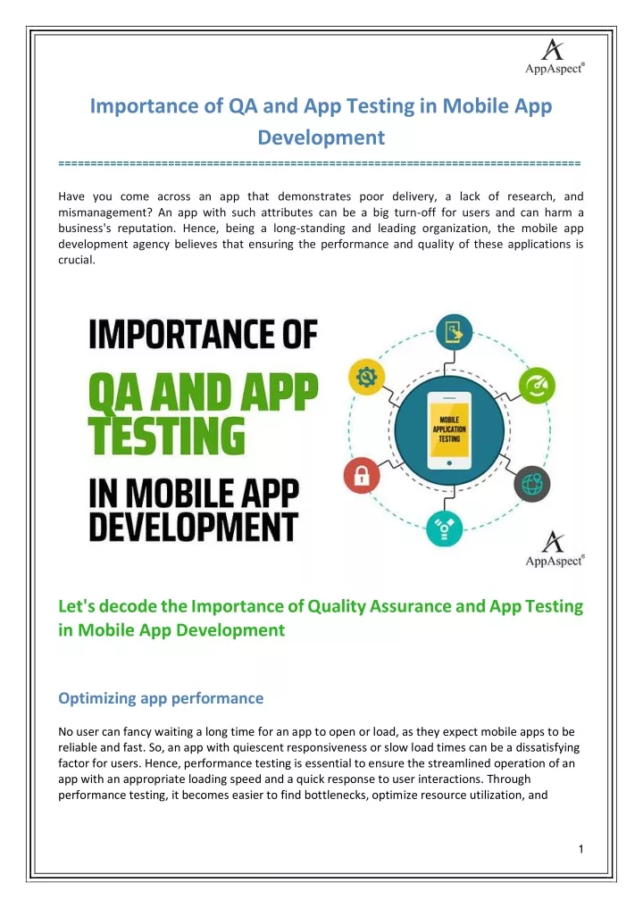 importance of qa and app testing in mobile