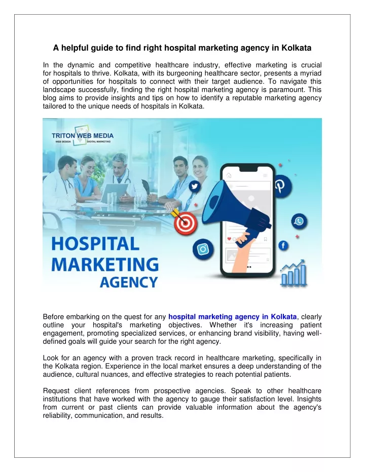 a helpful guide to find right hospital marketing