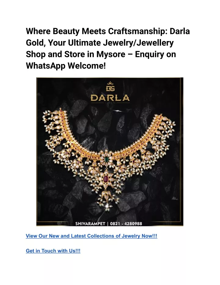 where beauty meets craftsmanship darla gold your