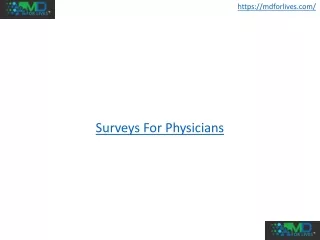 Surveys For Physicians