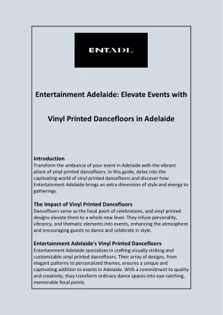 Vinyl Printed Dancefloor in Adelaide  _ Entertainment Adelaide