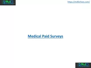 Medical Paid Surveys