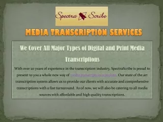 Media Transcription Services In Canada