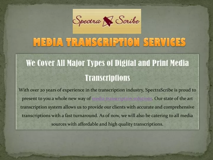 media transcription services