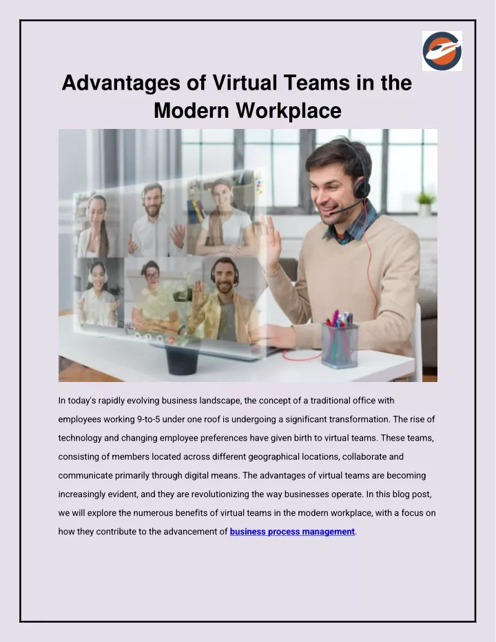advantages of virtual teams in the modern