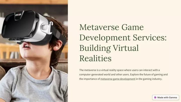 metaverse game development services building