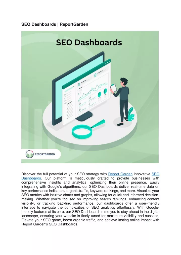 seo dashboards reportgarden