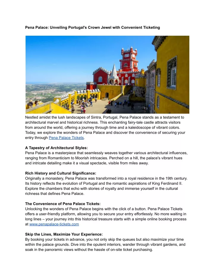 pena palace unveiling portugal s crown jewel with