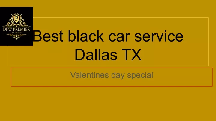best black car service dallas tx