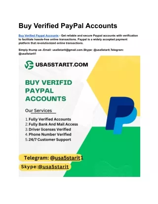 Buy Verified PayPal Accounts