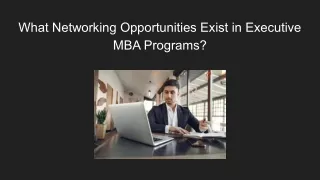 What Networking Opportunities Exist in Executive MBA Programs?
