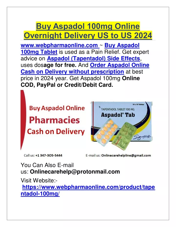 buy aspadol 100mg online overnight delivery