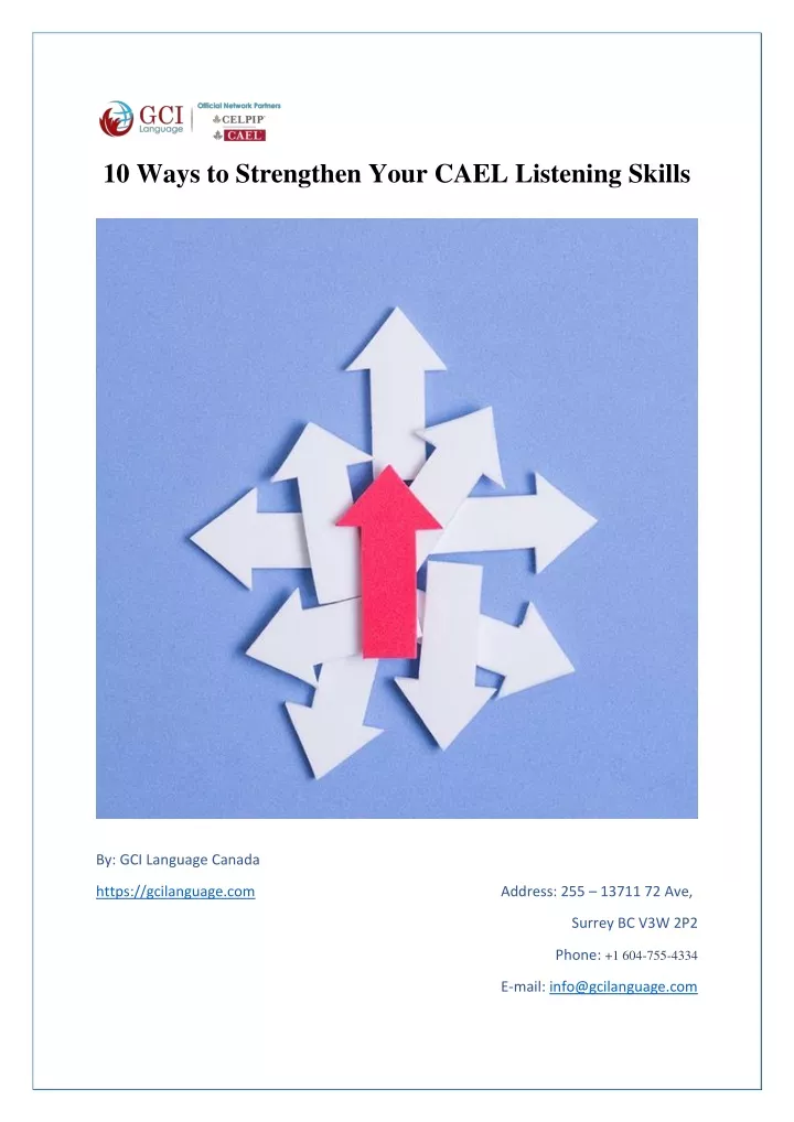 10 ways to strengthen your cael listening skills