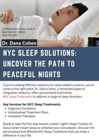 NYC Sleep Solutions: Uncover the Path to Peaceful Nights