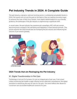 Pet Industry Trends in 2024_ A Complete Guide